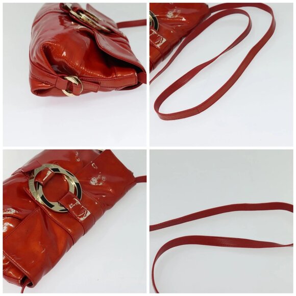 BVLGARI Shoulder Bag Enamel Red Gold Auth 124694 - Picture 16 of 16
